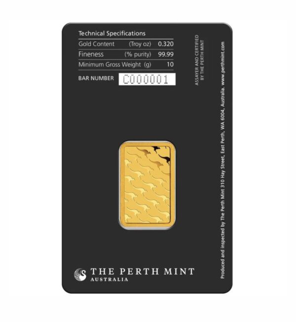 The Perth Mint Gold Minted Bar 10g