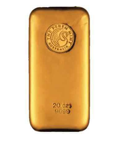 Buy 20 oz Perth Mint Gold Cast Bar *SALE* | Guardian Gold