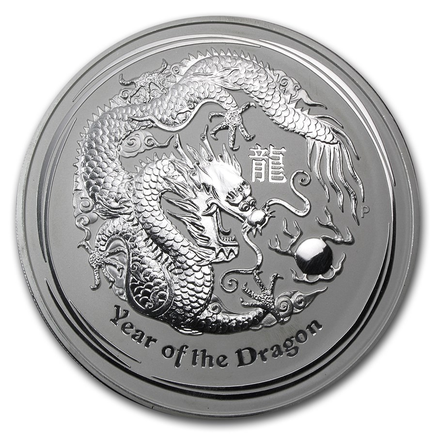 1kg Perth Mint Lunar Silver Dragon Coin 2012