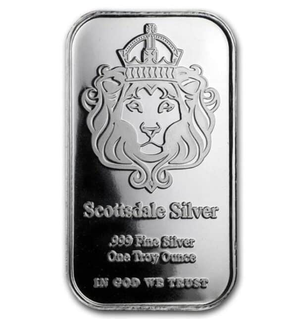 1oz scottsdale mint silver bar