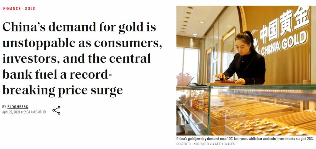 China gold demand